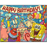 diy digital oil painting wholesale Spongebob cartoon children's hand-painted healing and decompression popular decorative painting