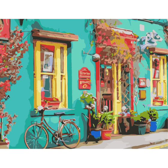 ID:706 - Manufacturer wholesale diy digital oil painting cross-border foreign trade e-commerce landscape framed frameless oil paint acrylic decorative painting